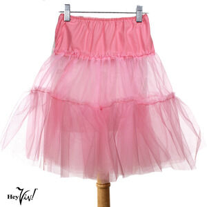 Child Size 50s Style Pink Crinoline Petticoat Tutu Slip W 22-28" L 19" - Hey Viv